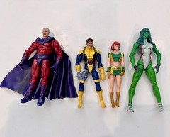4 Marvel Legends Figures Magneto, She-Hulk, Marvel Girl, Forge 6” Action Figures