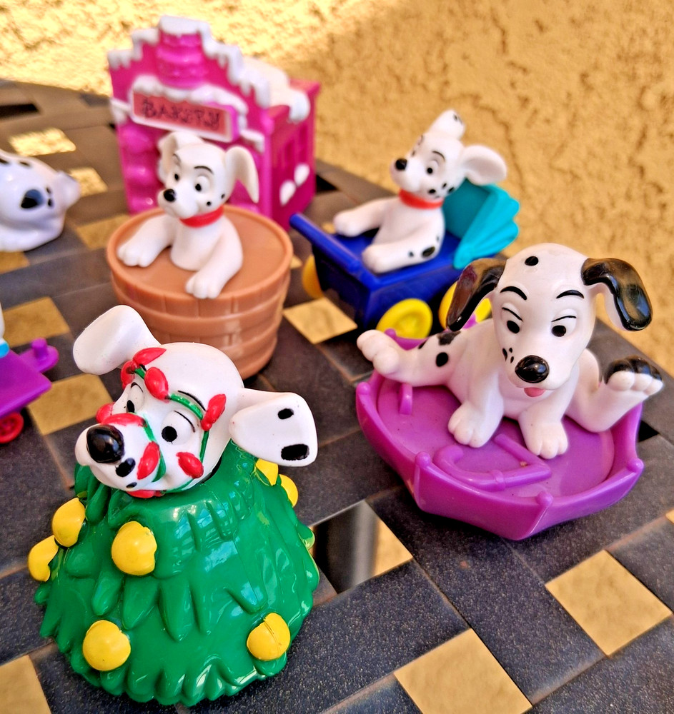 Vintage 90’s Disney 101 DALMATIANS McDonalds Happy Meal Toys DOG Lot of 10 BUGGY