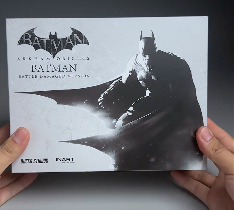 INART Batman Arkham Origins Battle Damaged 1/12 Figure DC Action Figure In Hand