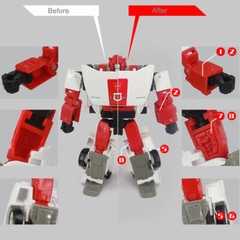 Upgrade Kit Shoulder Gun Filler Tail Spoiler For Kingdom Red Alert Accessories