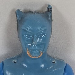 Rare Vintage Mexican Bootleg Batman Figure 10″ Blow Mold Parachute Toy KO Mexico