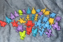 Spongebob Squarepants Tiny Mights Mites Culturefly Lot Of 34 Red Gold Green Blue