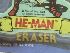 He-Man Eraser Masters of the Universe 1984 Spindex Vintage NEW SEALED