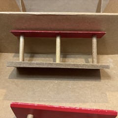 Wooden Railway Train Red Roof Platforms – Station BRIO or Other Like Thomas