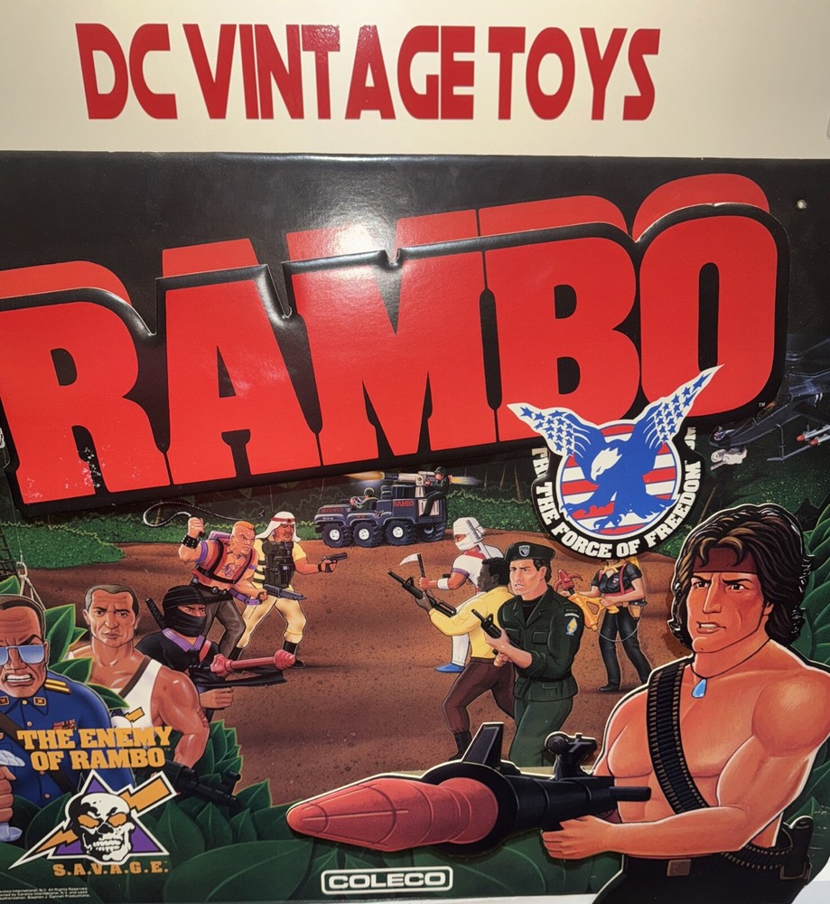 Vintage RAMBO 1985-1986 Coleco Force of Freedom Store Display Sylvester Stallone