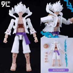 9L3D T13 One Piece Luffy Gear 5 1/12 LUCKY13 Multi-Jointed Action Figure NEW