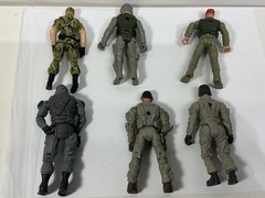 Lot of 6 The Corps Milatry Army Figures 4in Adjustable 2 Lanard