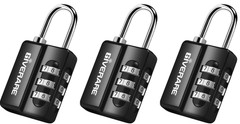 3pk 3-DIGIT RE-SETTABLE Gym School Locker Padlocks, Safe/Secure, EASY TO USE 16z