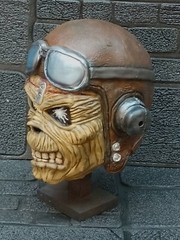 Eddie “Aces High” Latex Mask Handmade Fan Art . Stylized Painting. Fan Art