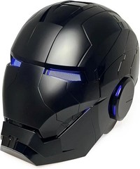 US STOCK Iron Man 1:1 Matte Black MK5 Helmet Deformable Voice Control Wearable