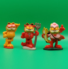 3 Garfields Valentine’s Day Cupid Devil Luv Ya Paws Toy Cat Lot P 5