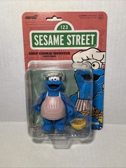 SUPER 7 SESAME STREET REACTION WAVE 4 CHEF COOKIE ELMO ALLIGATOR KING ROOSEVELT
