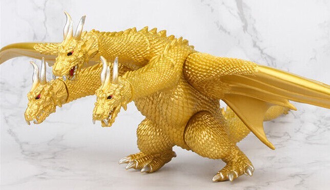 3 Headed GODZILLA 16″ KING GHIDORAH Dragons Action Figure monster KONG toy kaiju