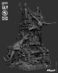 3D Printed Fan Art Lara Croft Sculpture by Wicked3d