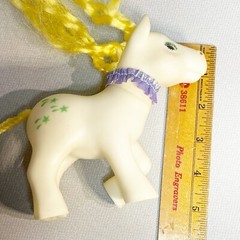 My Little Pony Cream Body Yellow Hair Green Stars Brown Eyes Purple Neck Decor