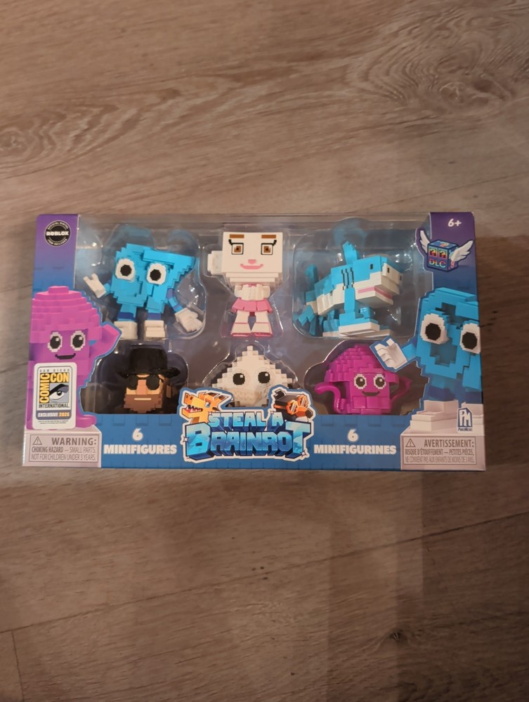 SDCC 2026 EXCLUSIVE Steal & Brainrot 6 pc Figure Set with DLC Code IN HAND