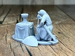 Action Figure Templar Knight with the grail Collectible Miniature 60mm