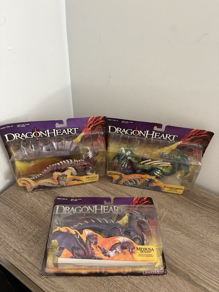 1995 DRAGONHEART Kenner Figures Lot Of 3 Draco, Medusa & Razorthorn