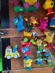 Large Mixed Lot of Plastic Rubber Vinyl Barney Sesame Street TV Character Play