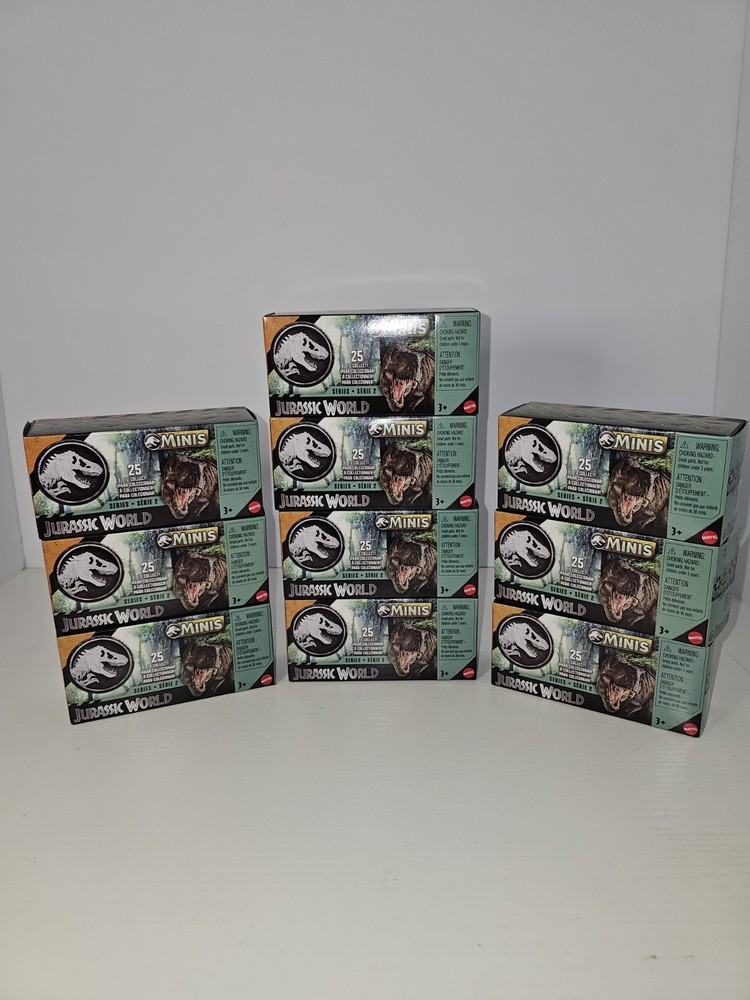 Mattel Jurassic World Mini Figures SERIES 2 Collectibles Pack Of 10