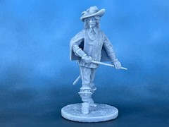 Musketeer Soldiers. Scale Miniature Resin Model for Collectors 40mm