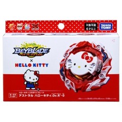 TAKARA TOMY BEYBLADE BURST DB B-00 BOOSTER ASTRAL HELLO KITTY. Ov.R’-0 H 3.9 in