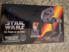 Star Wars Power Of The Force Imperial AT-ST Scout Walker Vehicle New