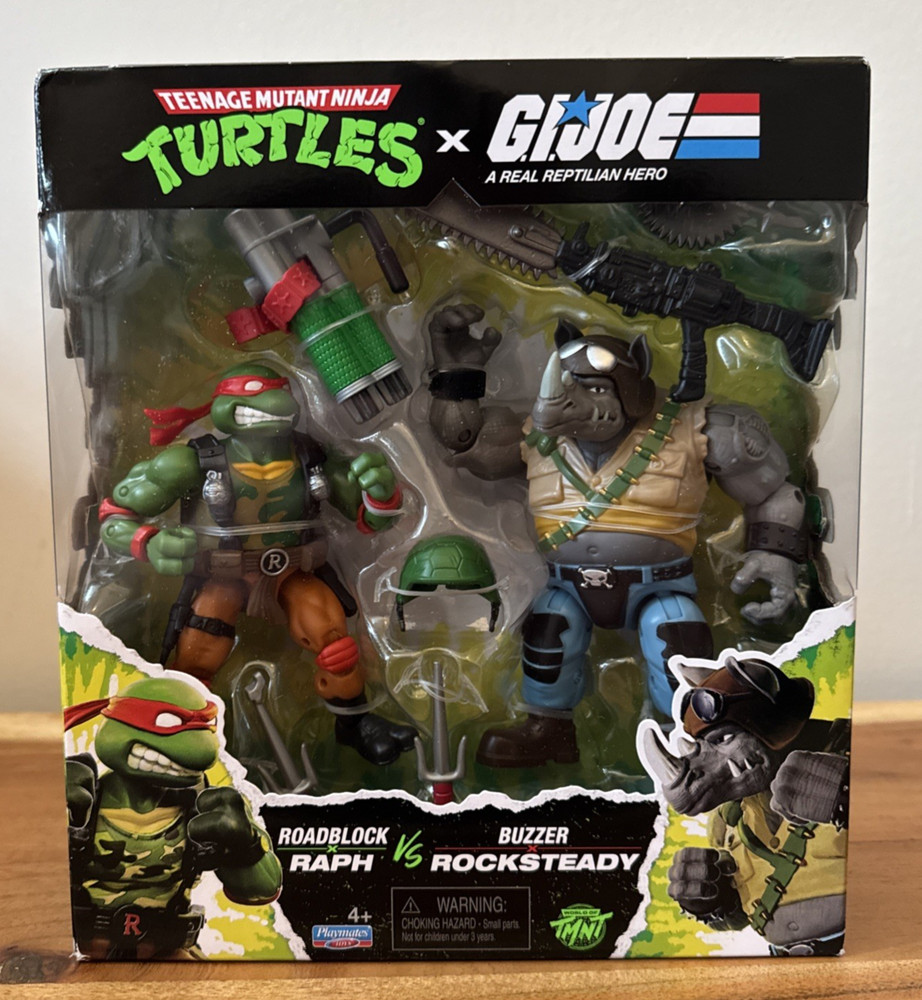 Playmates TMNT x G.I.JOE: Roadblock x Raph vs Buzzer x Rocksteady 2026 | Walmart