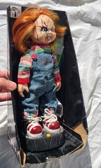 Bride Of Chucky Animated Chucky Doll Figure Talk Movement Gemmy Box Worn Works