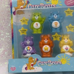 Care Bears Set Of 5 Figurines Approx. 2.25″ Tall 2003 Play Along Set Mint In Pkg