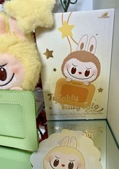 POPLAND Pop Mart Twinkly Fairy Tale Labubu Card Holder Sunny Yellow Authentic US