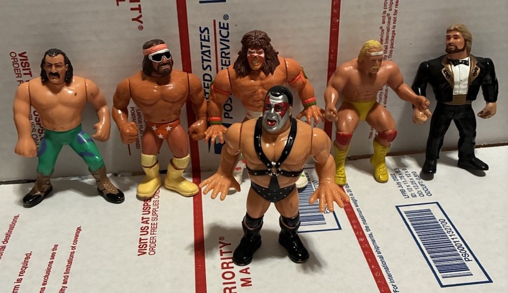 Vintage Lot Bundle of 6 RARE WWF Wrestling Figures 5”