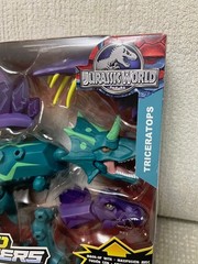 Jurassic World Hero Mashers Hasbro TRICERATOPS mashup w Stegosaurus Dinosaur NIB