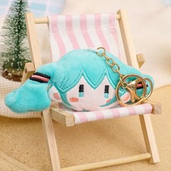 Hatsune Miku Cartoon Plush Doll Keychain Anime Modelling Plush Stuffed Doll