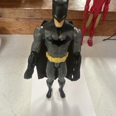 Batman Action Figure Cape Plastic Fabric Gray Black Yellow Comic Book Heroes
