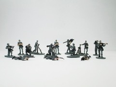 Micro Machines Military Troops Soldiers Figures Dark Gray Camo – Lot of 14