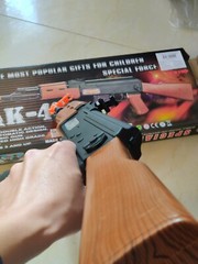 AK 47 Toy Gun Assault Rifle Battery Flashing Lights Sound Vibration Gift Play