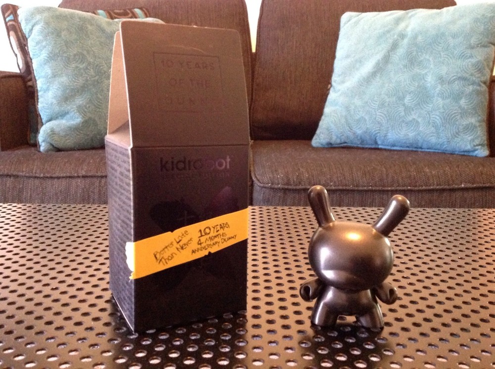 Kidrobot Special Edition 10th Anniversary DUNNY 3″ 10 Years 4 Months Black