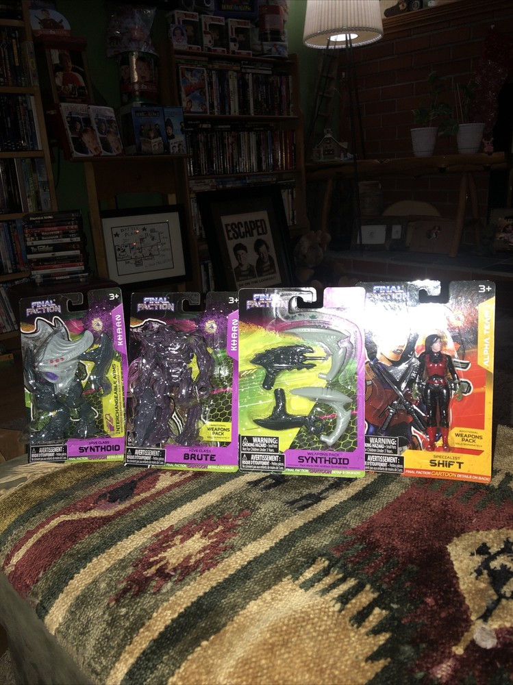 FINAL FACTION ACTION FIGURE LOT of 4 Shift Synthoid + Weapon Brute Free Ship!