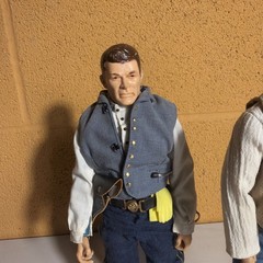 1/6 Scale Custom Action Figure Lot of 2 Western Cowboy Civil War Soldier 12″