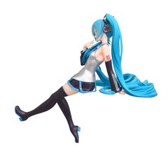 11CM Anime Hatsune Miku Figure Seated Noodle Stopper Kawaii Pretty Collectible