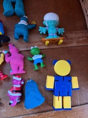 Large Mixed Lot of Plastic Rubber Vinyl Barney Sesame Street TV Character Play