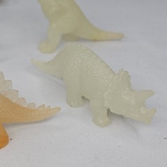 5 Vintage Glow In The Dark Dinosaurs T-Rex Stegosaurus Triceratops Brontosaurus