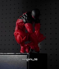 MESS TOYS Symbiote Spider-Man Red Suit 1/12 Action Figure Toys Collectible Model