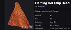 R0BLOX Toy Code – Flaming Hot Chip Head | With Special Effect