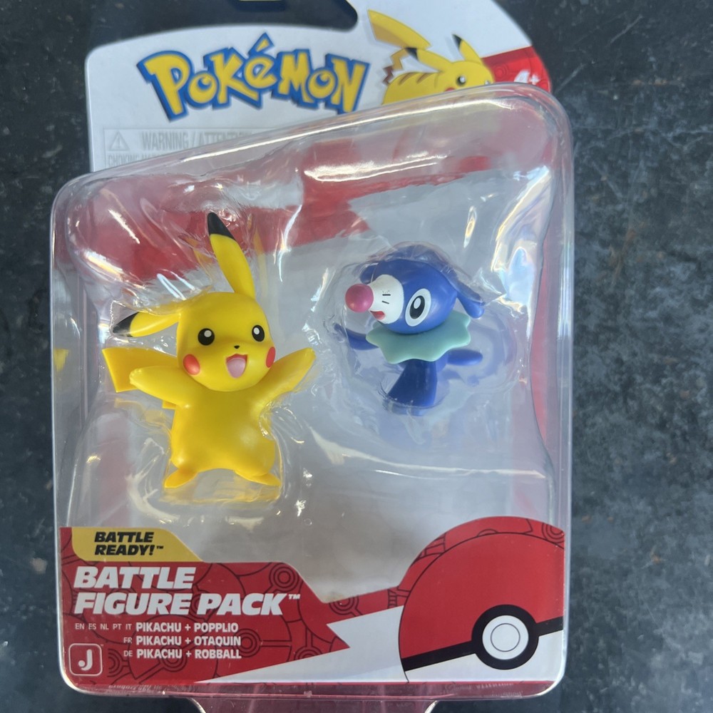 Jazwares Pokemon Battle Figure Pack Pikachu Popplio Ages 4+ Toys Brand New