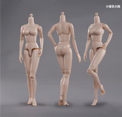 1/6 Female Suntan Large Chest Bust Flexible Body Doll 12”Figure Model Toy