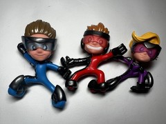 Ninja kidz Clubz Kids Action Figure Lot Of 3 cyber