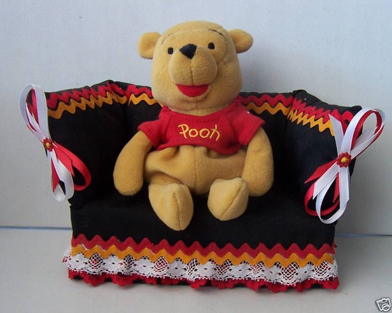 Stuffed Winnie the Pooh, Sitting on Couch – Decorator Item