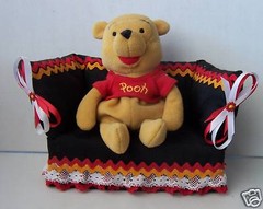Stuffed Winnie the Pooh, Sitting on Couch – Decorator Item